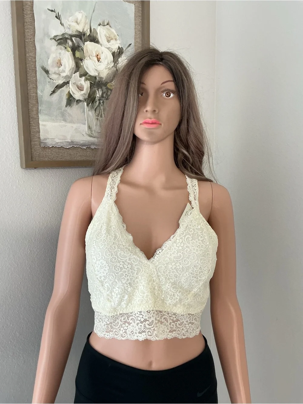 Soma Cream Lace Bralette Tank